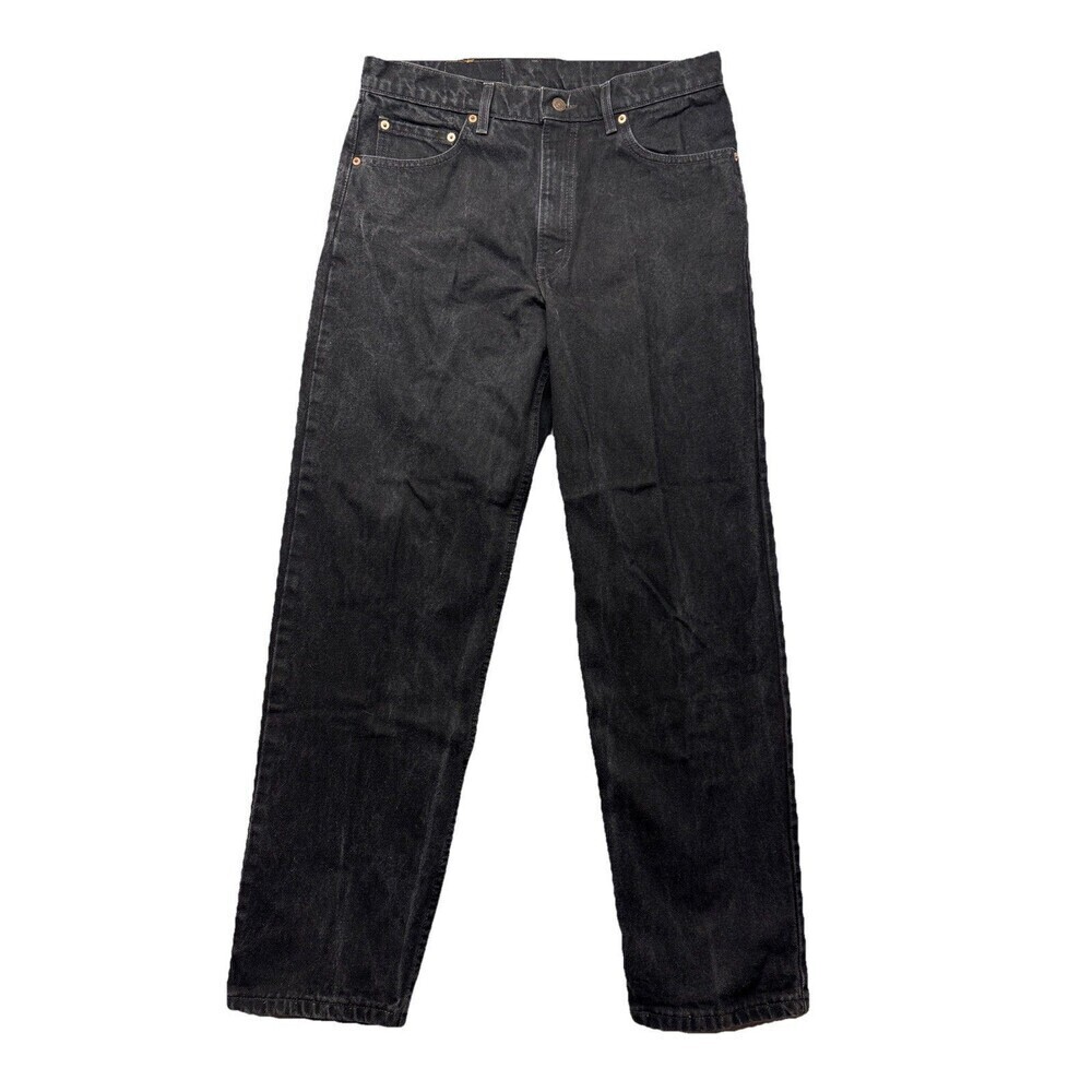 Vintage Levi’s 550 Relaxed Fit Jeans Black Made in USA 90s Denim 36x32 Blank Lab